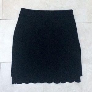 Black Work Appropriate Scalloped Skirt